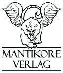 mantikore logo mit schriftzug sw